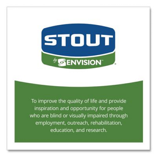 Stout by Envision Total Recycled Content Plastic Trash Bags, 56 gal, 1.5 mil, 43" x 49", Black/Brown, 100/Carton (T4349B15)
