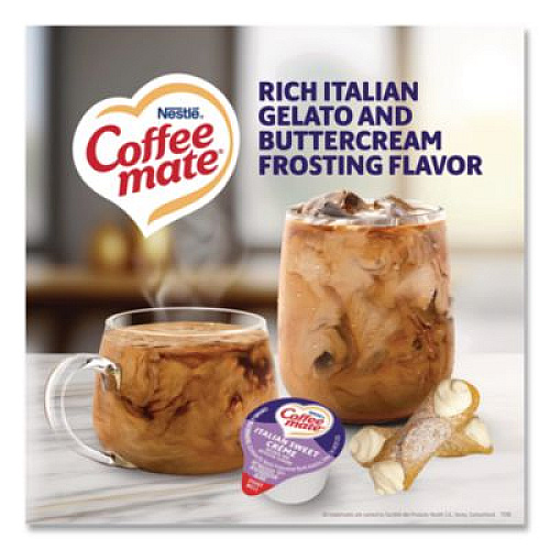 Coffee mate Bulk Liquid Coffee Creamer, Italian Sweet Cream, 0.38 oz Mini Cups, 180/Carton (21108)