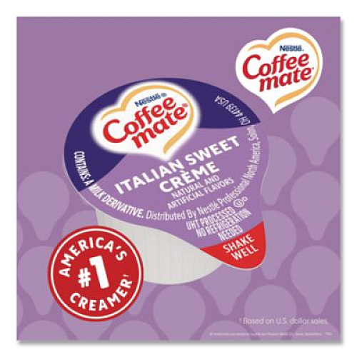 Coffee mate Bulk Liquid Coffee Creamer, Italian Sweet Cream, 0.38 oz Mini Cups, 180/Carton (21108)