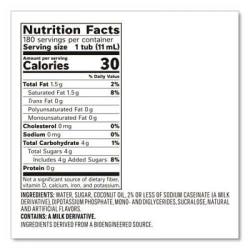 Coffee mate Bulk Liquid Coffee Creamer, Italian Sweet Cream, 0.38 oz Mini Cups, 180/Carton (21108)
