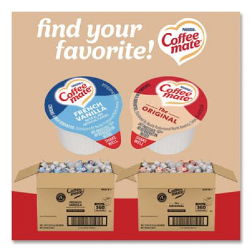 Coffee mate Liquid Coffee Creamer, Original, 0.38 oz Mini Cups, 360/Carton (35010)