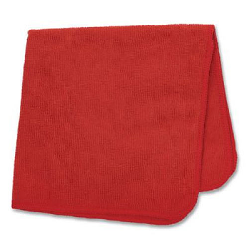 Rubbermaid Commercial Microfiber Cleaning Cloths, 12 x 12, Red, 24/Pack (1820577)