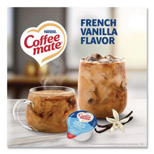 Coffee mate Liquid Coffee Creamer, French Vanilla, 0.38 oz Mini Cups, 180/Carton (35070)