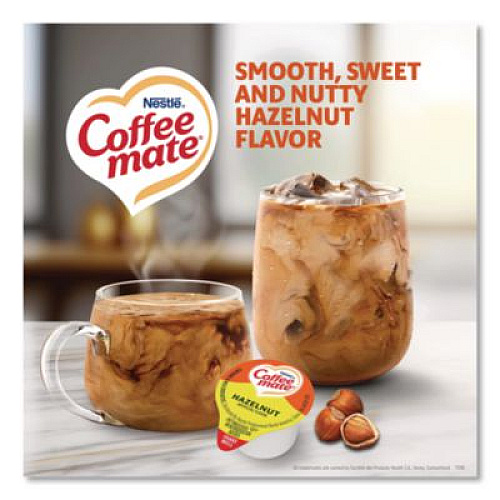 Coffee mate Liquid Coffee Creamer, Hazelnut, 0.38 oz Mini Cups, 180/Carton (35080)
