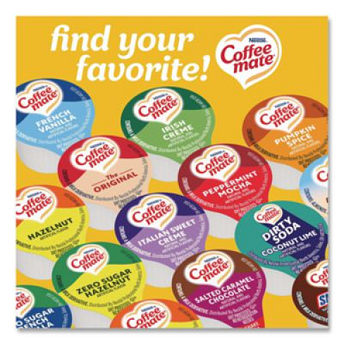 Coffee mate Liquid Coffee Creamer, Hazelnut, 0.38 oz Mini Cups, 180/Carton (35080)