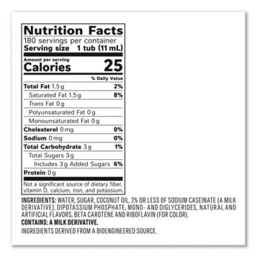 Coffee mate Liquid Coffee Creamer, Hazelnut, 0.38 oz Mini Cups, 180/Carton (35080)
