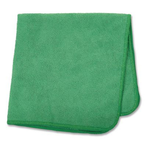 Rubbermaid Commercial Microfiber Cleaning Cloths, 12 x 12, Green, 24/Pack (1820578)