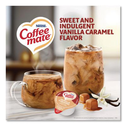 Coffee mate Bulk Liquid Coffee Creamer, Vanilla Caramel, 0.38 oz Mini Cups, 180/Carton (63338)