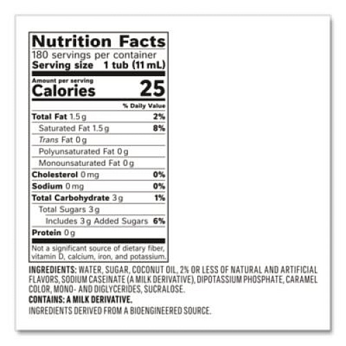 Coffee mate Bulk Liquid Coffee Creamer, Vanilla Caramel, 0.38 oz Mini Cups, 180/Carton (63338)