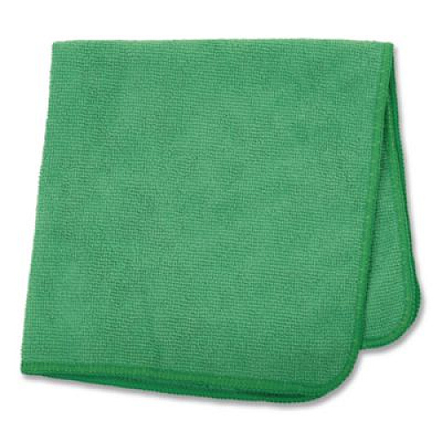 Rubbermaid Commercial Microfiber Cleaning Cloths, 16 x 16, Green, 24/Pack (1820582)