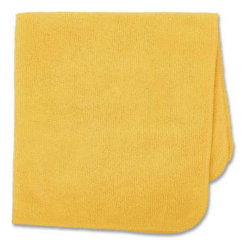 Rubbermaid Commercial Microfiber Cleaning Cloths, 16 x 16, Yellow, 24/Pack (1820584)