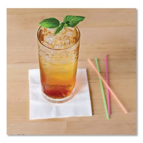 Berkley Square Neon Sip Sticks, 5.5" Polypropylene, Assorted Colors, 1,000/Pack (1241202)