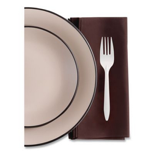 Berkley Square Mediumweight Polypropylene Cutlery, Fork, Plastic, White, 1,000/Carton (1012000)