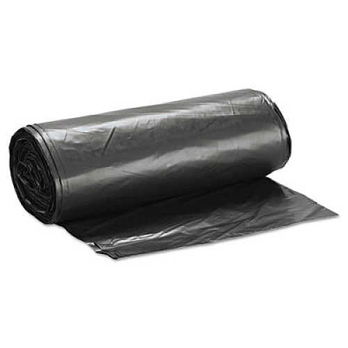Inteplast Group Low-Density Commercial Can Liners, 60 gal, 1.4 mil, 38" x 58", Black, Interleaved Roll, 20 Bags/Roll, 5 Rolls/Carton (SLW3858SHK)