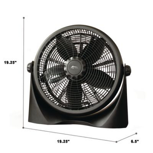 Alera 16" Super-Circulation 3-Speed Tilt Fan, Plastic, Black (FAN163)