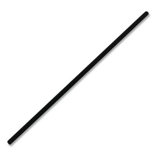 Berkley Square Unwrapped Round Stirrers, 7.75", Polypropylene, Black, 500/Pack (1241207)