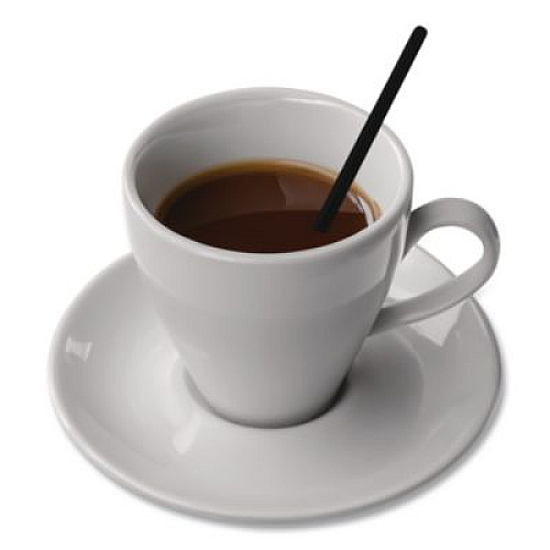 Berkley Square Unwrapped Round Stirrers, 7.75", Polypropylene, Black, 500/Pack (1241207)