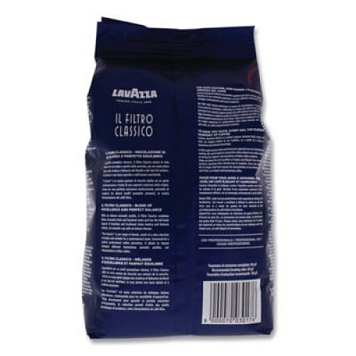 Lavazza Filtro Classico Whole Bean Coffee, Dark and Intense, 2.2 lb Bag (3445)