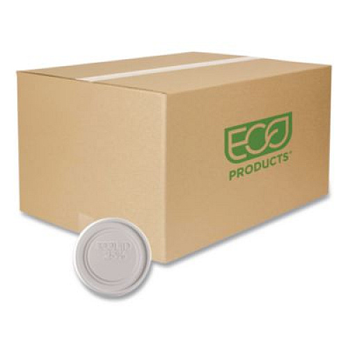 Eco-Products Evolution World EcoLid 25% Recycled Food Container Lid, Fits 12 to 32 oz Containers, White, Plastic, 500/Carton (EPBRSCLIDL)
