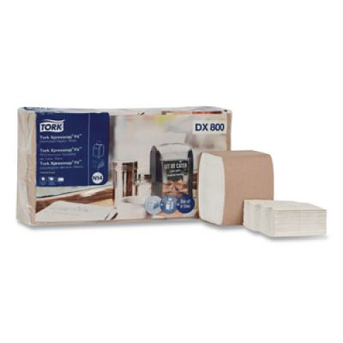 Tork Xpressnap Fit Interfold Dispenser Napkins, 2-Ply, 6.5 x 8.39, White, 120/Pack, 36 Packs/Carton (DX800)