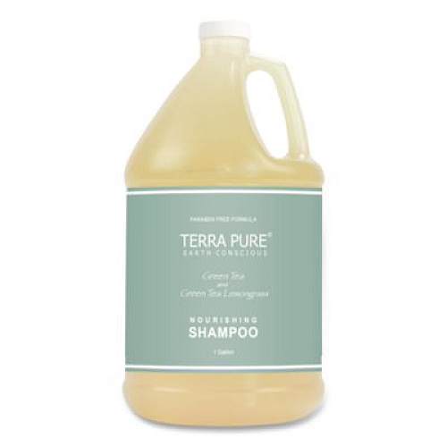 Diversified Hospitality Solutions Terra Pure Shampoo Gallon, Green Tea Lemongrass Scent, 1 gal Bottle, 4/Carton (002287)
