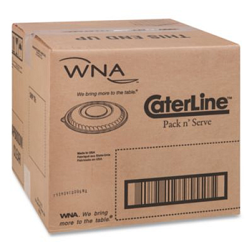 WNA Caterline Pack n' Serve Plastic Lids, Dome Lid, 12" Diameter x 1.5" h, Clear, 25/Carton (APB160DM)