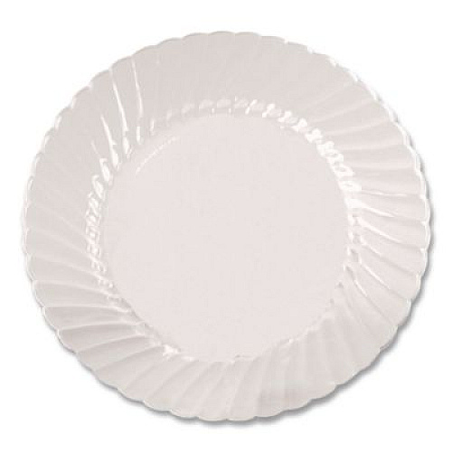 WNA Classicware Plastic Plates, 6" dia, Clear, 12/Pack, 15 Packs/Carton (RSCW61512)