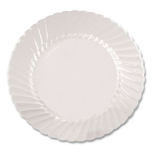 WNA Classicware Plates, Plastic, 10.25" dia, Clear, 12/Bag, 12 Bags/Carton (RSCW101212)