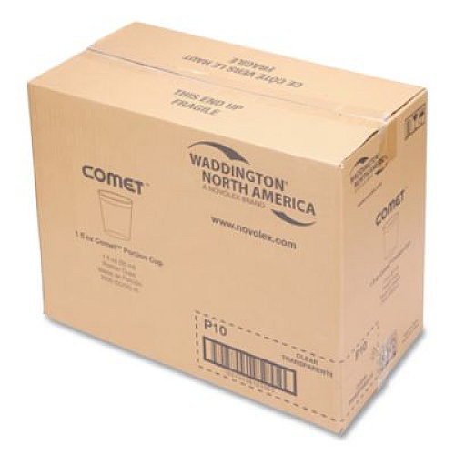 WNA Comet Plastic Portion/Shot Glass, 1 oz, Clear, 50/Pack, 50 Packs/Carton (P10)