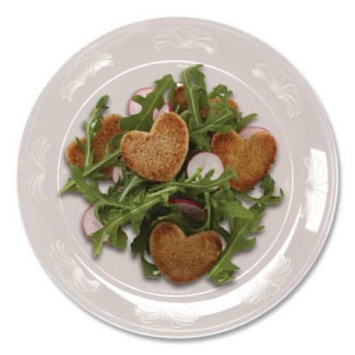 WNA Designerware Plates, Plastic, 6" dia, Clear, 10/Pack, 18 Packs/Carton (DWP6180)