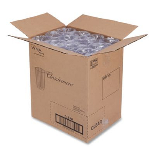 WNA Classic Crystal Plastic Tumblers, 10 oz, Clear, Fluted, Tall, 20/Pack, 12 Packs/Carton (CC10240)
