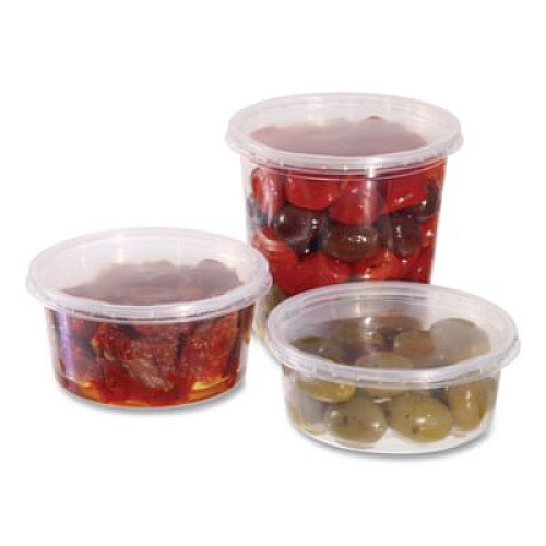WNA Deli Containers, 8 oz, Clear, Plastic, 50/Pack, 10 Pack/Carton (APCTR08)