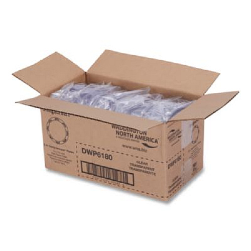 WNA Designerware Plates, Plastic, 6" dia, Clear, 10/Pack, 18 Packs/Carton (DWP6180)