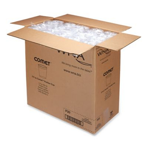 WNA Comet Plastic Portion/Shot Glass, 2 oz, Clear, 50/Pack, 50 Packs/Carton (P20)