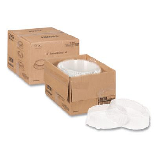 WNA Caterline Dome Lids, 12" Diameter x 2.75" h, Clear, Plastic, 25/Carton (A12PETDM)