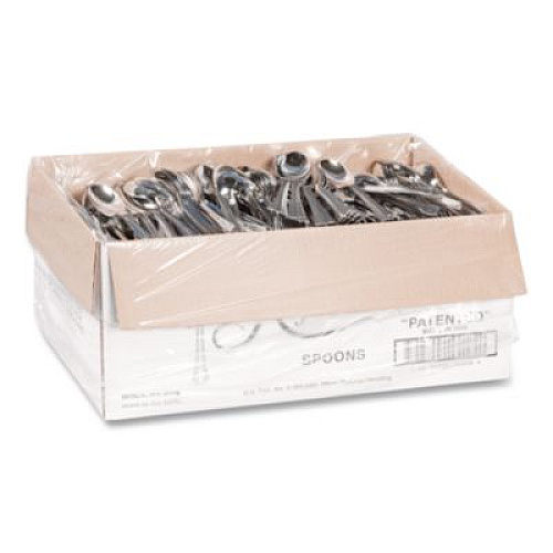 WNA Heavyweight Plastic Spoons, Reflections Design, Silver, 600/Carton (620155)
