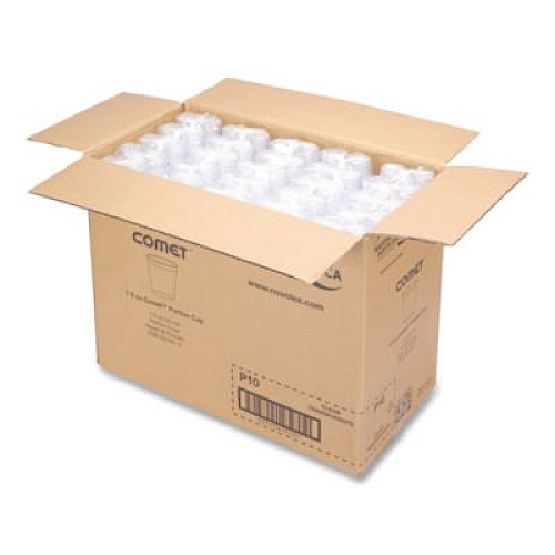 WNA Comet Plastic Portion/Shot Glass, 1 oz, Clear, 50/Pack, 50 Packs/Carton (P10)