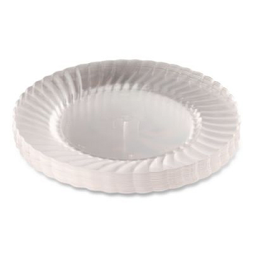 WNA Classicware Plastic Dinnerware Plates, 10.25" dia, Clear, 12/Pack (RSCW101212PK)