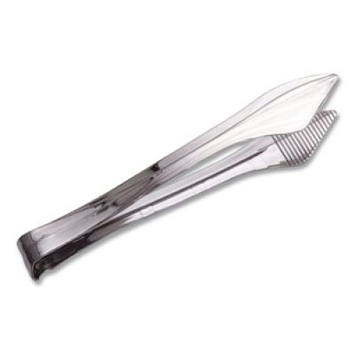WNA Reflections Heavyweight Plastic Utensils, Serving Tongs, 9", Silver (RFTNG9)