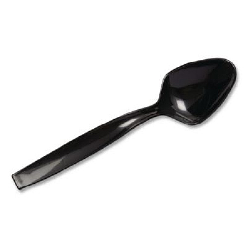 WNA Caterline Plastic Serving Spoons, 9", Black, 144/Carton (A7SPBL)