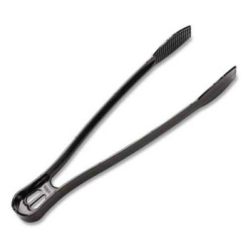 WNA Caterline Tongs, Plastic, 9", Black, 48/Carton (A7TSBL)