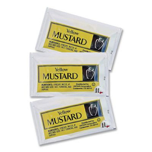 Vistar Condiment Packets, Mustard, 0.16 oz Packet, 200/Carton (80006)