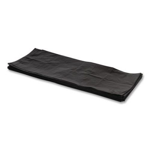 Heritage Reprocessed Resin Can Liners, 60 gal, 1.5 mil, 38" x 58", Black, Flat Pack, 100/Carton (X7658AK)