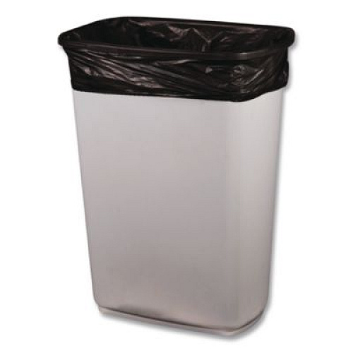Heritage Reprocessed Resin Can Liners, 60 gal, 1.5 mil, 38" x 58", Black, Flat Pack, 100/Carton (X7658AK)