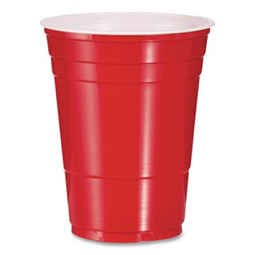 Dart SOLO Party Plastic Cold Drink Cups, 16 oz, Red, 24/Pack, 25 Packs/Carton (Y16250001)