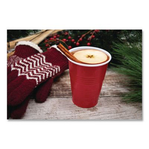 Dart SOLO Party Plastic Cold Drink Cups, 16 oz, Red, 50/Bag, 20 Bags/Carton (P16R)