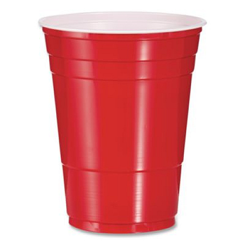 Dart SOLO Party Plastic Cold Drink Cups, 16 oz, Red, 50/Pack (P16RPK)