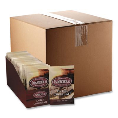 PapaNicholas Coffee Premium Hot Cocoa, Dutch Chocolate, 24/Carton (79224)