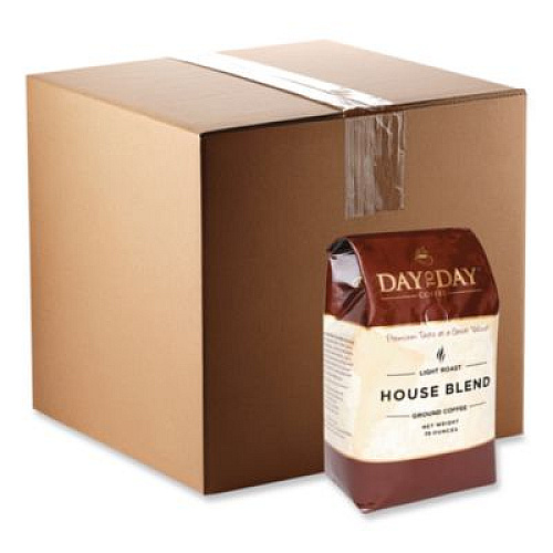 Day to Day Coffee 100% Pure Coffee, House Blend, Ground, 28 oz Bag, 3/Pack (33750)