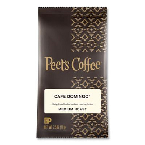 Peet's Coffee & Tea Coffee Portion Packs, Cafe Domingo Blend, 2.5 oz Frack Pack, 18/Box (504918)